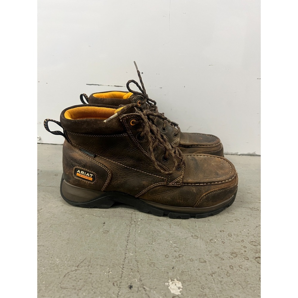 Ariat Edge LTE Work Boots Mens US 9D Brown Composite Toe Waterproof Ankle Chukka